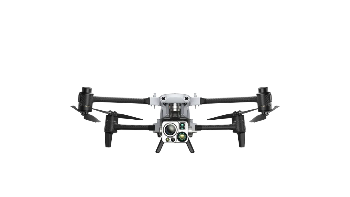 Black drone with a camera img