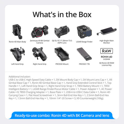 DJI Ronin 4D 4-Axis Cinema Camera 8K Combo