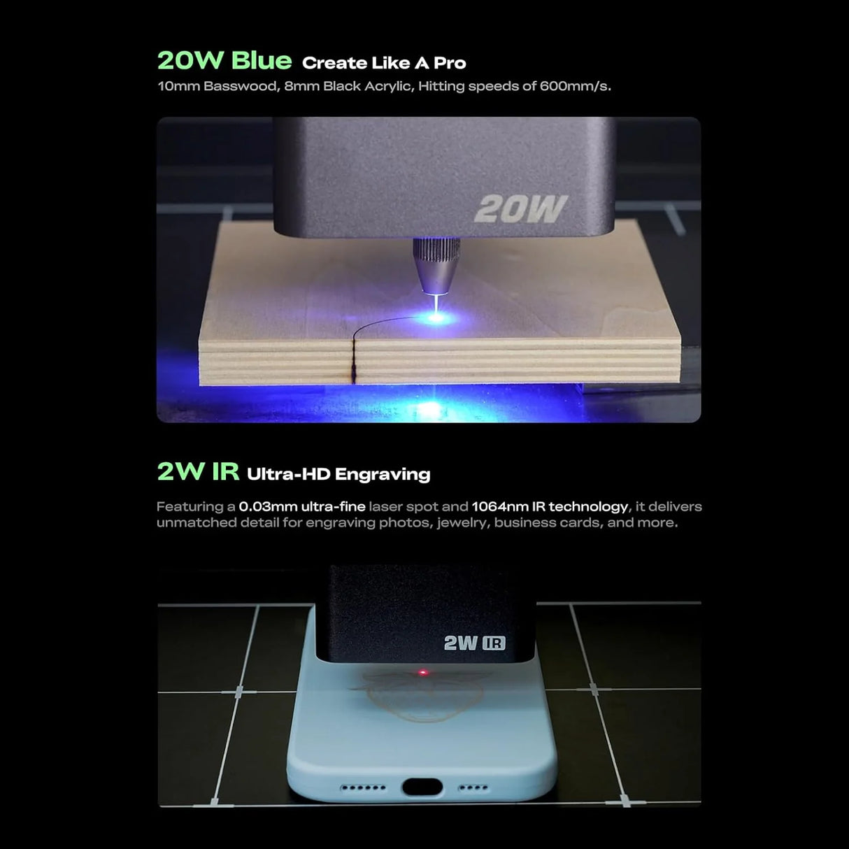 CREALITY - A1 Pro Falcon 20W Desktop Laser Engraver